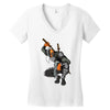 deathstroke marron Women's V-Neck T-Shirt