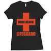 nude beach   lifeguard Ladies Fitted T-Shirt