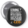 Strong Independent Motivated Leo Pin-back button