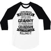 Super Cool Granny Of A Freaking Awesome Grandson 3/4 Sleeve Shirt
