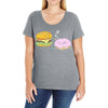 cheeseburger pranks doughnut Ladies Curvy T-Shirt