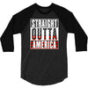 straight outta america 3/4 Sleeve Shirt