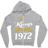 kings are born in 1972 Zipper Hoodie