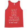 golf wine the dog priorities Tank Top