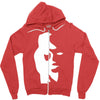 sax player lady face optical illusion Zipper Hoodie