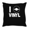 i love vinyl Throw Pillow