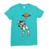 astronaut basketball planet Ladies Fitted T-Shirt