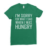 hungry apology Ladies Fitted T-Shirt