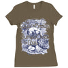 quick brown fox Ladies Fitted T-Shirt