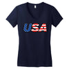 usa 3 Women's V-Neck T-Shirt
