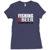 fishing and beer Ladies Fitted T-Shirt