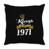 kings are born in 1971 Throw Pillow