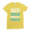 the best kind of dad raises a nurse Ladies Fitted T-Shirt