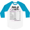 July Girl Facts Leo 3/4 Sleeve Shirt