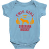 This Girl Loves Siberian Husky Baby Onesie
