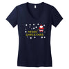 santa peeing merry christmas Women's V-Neck T-Shirt
