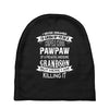 Super Cool Pawpaw Of A Freaking Awesome Grandson Baby Beanies