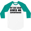 red head hair 3/4 Sleeve Shirt