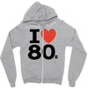 i love 80's Zipper Hoodie