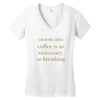 coffee is necessary Women's V-Neck T-Shirt