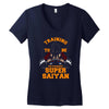 training to be the strongest super saiyan Women's V-Neck T-Shirt