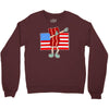 bacon american flag dab Crewneck Sweatshirt