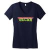 ninja turtles parody vegan Women's V-Neck T-Shirt