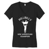 hillbilly hog wrestling champ  funny  comic wrestling redneck Women's V-Neck T-Shirt