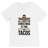 i love you and tacos. V-Neck Tee