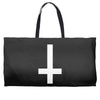 wasted youth inverted cross indie geek swag funny Weekender Totes