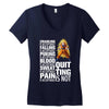 super saiyan quitting is not Women's V-Neck T-Shirt