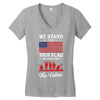 Stand For The Flag We Kneel For The Fallen Women's V-Neck T-Shirt