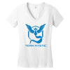 weisheit blau Women's V-Neck T-Shirt