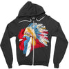 chief many feathers Zipper Hoodie
