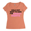 girls just want to have fundamental rights Women's Triblend Scoop T-shirt