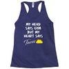 my head says gym but my heart say tacos Racerback Tank