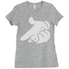 mickey hands gun Ladies Fitted T-Shirt