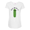 dill with it black logo Maternity Scoop Neck T-shirt