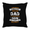 Super Cool Dad Of A Freaking Awesome Son Throw Pillow