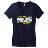 may the mass times force acceleration be with you funny Women's V-Neck T-Shirt