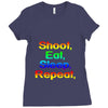 shoot eat sleep repeat gun Ladies Fitted T-Shirt