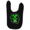celtic green clover skull patch, irish biker patches Baby Bibs