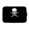 biker pirate skull bones swords Laptop sleeve