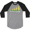 evolution of lego man 3/4 Sleeve Shirt