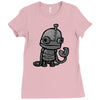 sad robot Ladies Fitted T-Shirt