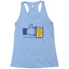 facebook parody beer thumbs up   people like this mens white t shirt Racerback Tank