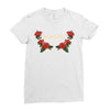 badassy with roses Ladies Fitted T-Shirt