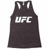 ufc white logo Racerback Tank