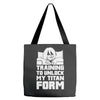 training to unlock my titan form Tote Bags
