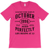 legends were born in october genuıne 1996 qualıty one kind of aged l T-Shirt